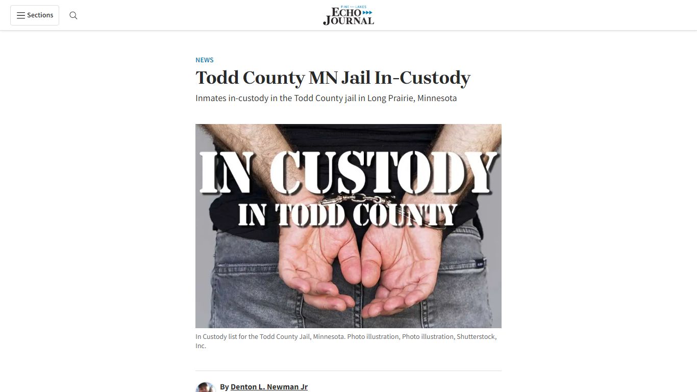 Todd County MN Jail In-Custody - Pine & Lakes Echo Journal